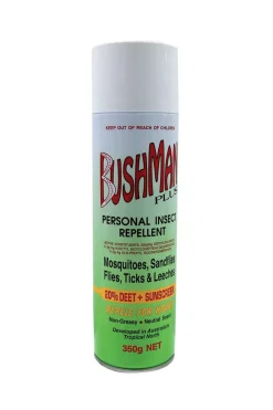 Macpac Mosquito Nets & Repellents>Bushman Aero Insect Repellent With Sunscreen 350G