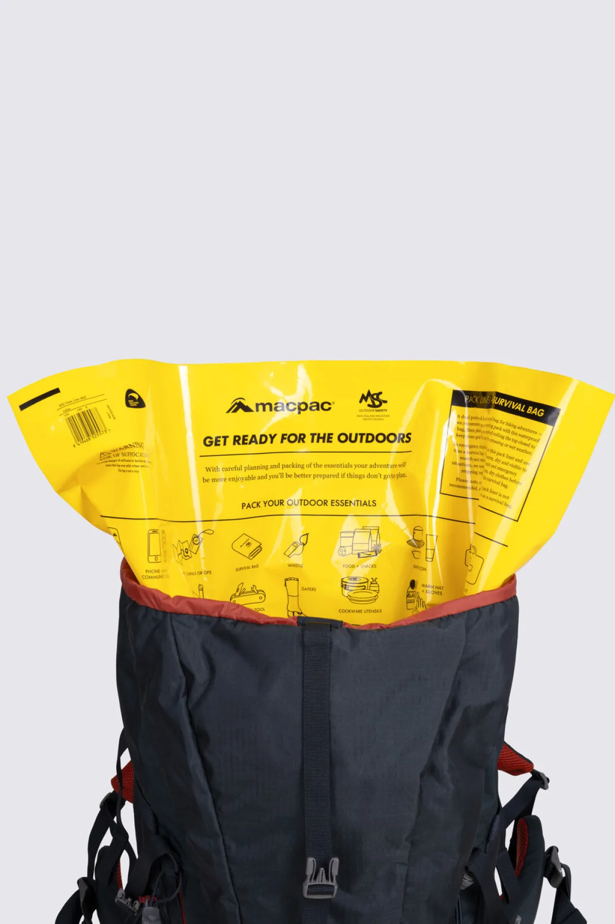 Macpac Pack Liners & Rain Covers>Mountain Safety Council Pack Liner
