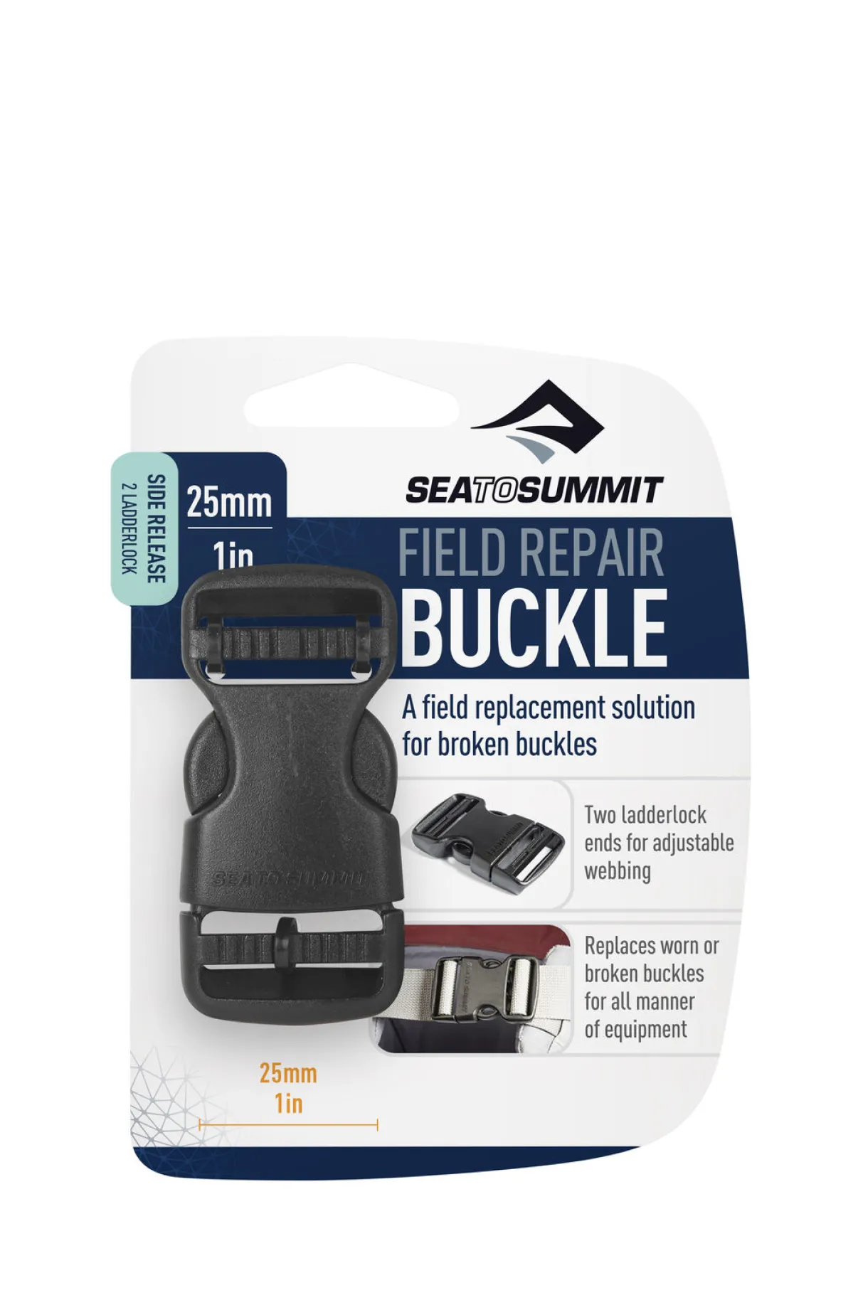 Macpac Buckles & Straps>Sea To Summit Field Repair Buckle 25Mm Side Release Ladderlock