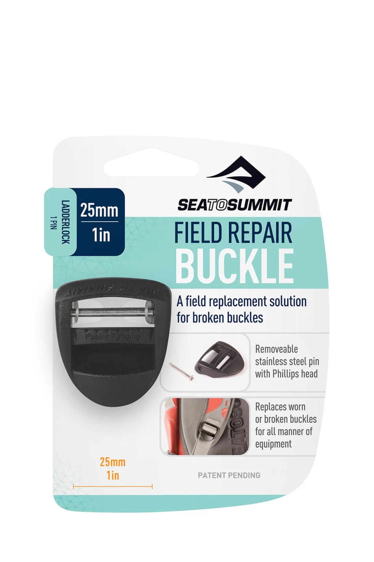 Macpac Buckles & Straps>Sea To Summit Field Repair Buckle 25Mm Ladder Lock 1 Pin