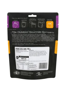 Macpac Freeze Dried Food>The Outdoor Gourmet Company Vegan Lentil Dahl —190 G