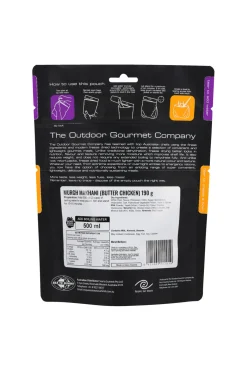 Macpac Freeze Dried Food>The Outdoor Gourmet Company Butter Chicken —190 G