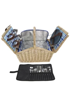 Macpac Picnic Blankets & Baskets>Wanderer Wicker Picnic Basket — Four Person